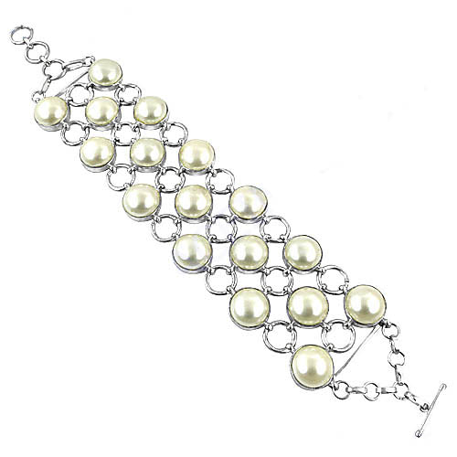 Silver Pearl Bracelet for Women | Elegant Jewelry Gift
