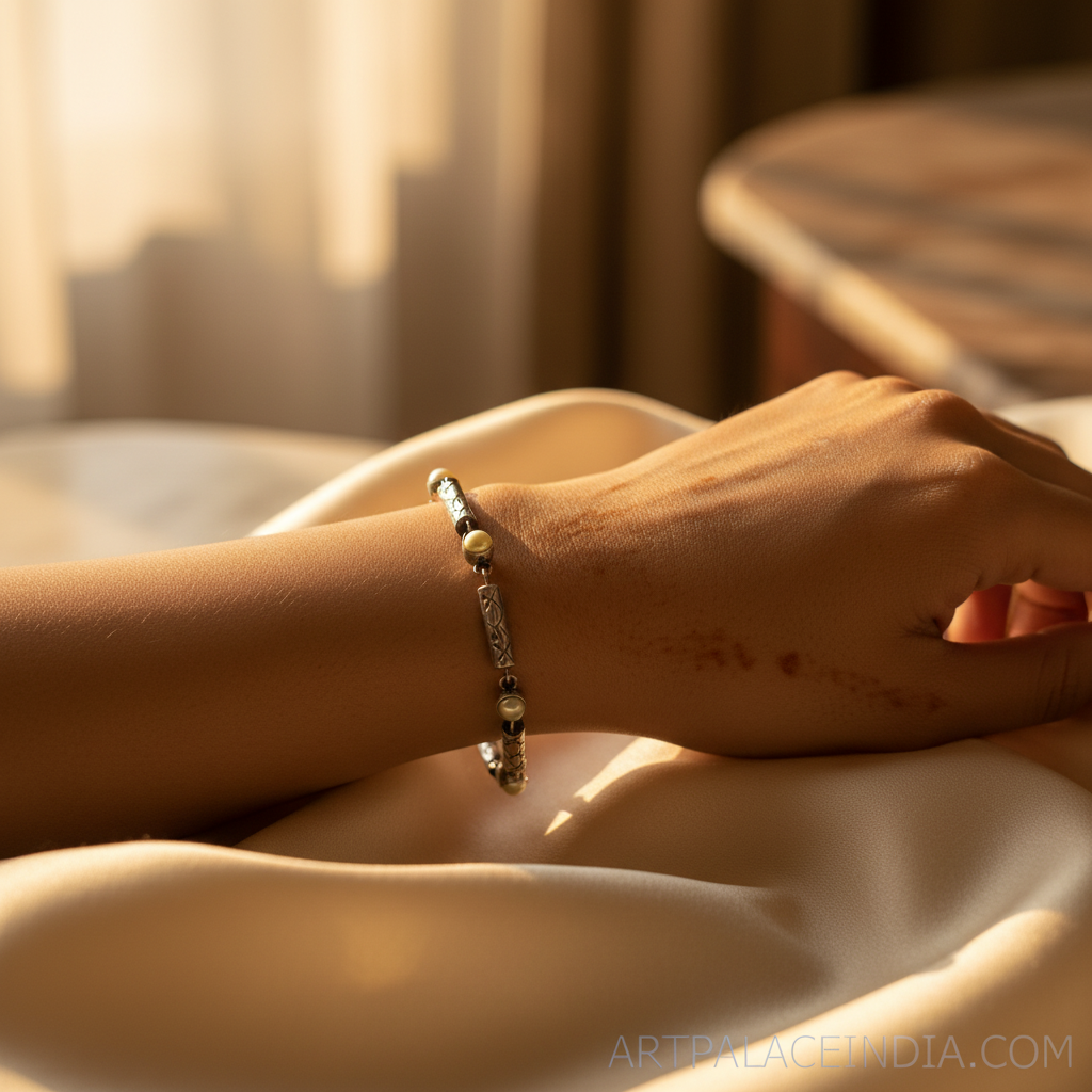 925纯银珍珠手链，女士款 | 精致珠宝礼品