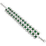 Load image into Gallery viewer, Silver Green Stone Bracelet for Women | Daily Wear Jewelry
