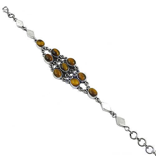 925 Silver Tiger Eye Bracelet for Women | Gemstone Jewelry Gift