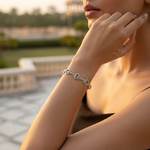 Load image into Gallery viewer, Pulsera de plata 925 con piedra azul para mujer | Joyería de plata
