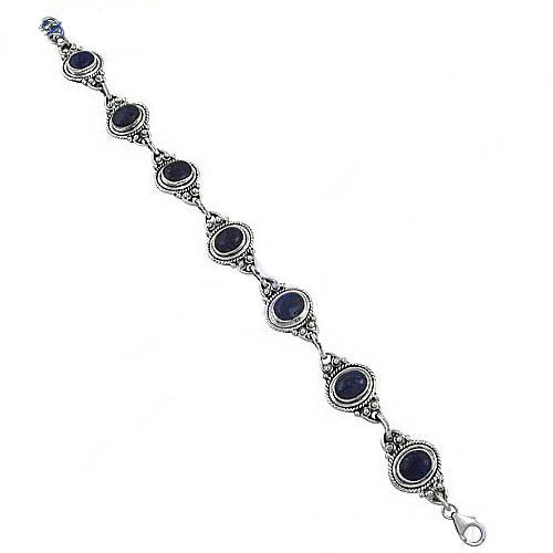 925 Silver Blue Stone Bracelet for Women | Silver Jewelry