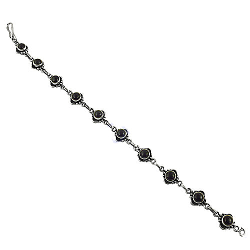 925 Silver Black Gemstone Bracelet for Women | Daily Wear