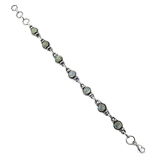 925 Silver Bracelet with Green Gemstones | Women's Jewelry Gift
