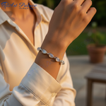 Load image into Gallery viewer, Pulsera de plata 925 con lágrima de piedra lunar para mujer | Regalo
