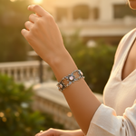 Load image into Gallery viewer, 925 Silver Rose Quartz Bracelet for Women | Statement Jewelry
