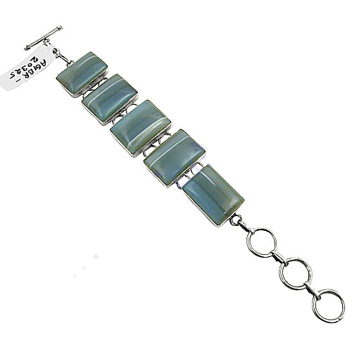 Silver Agate Stone Bracelet for Women | Daily Wear Jewelry