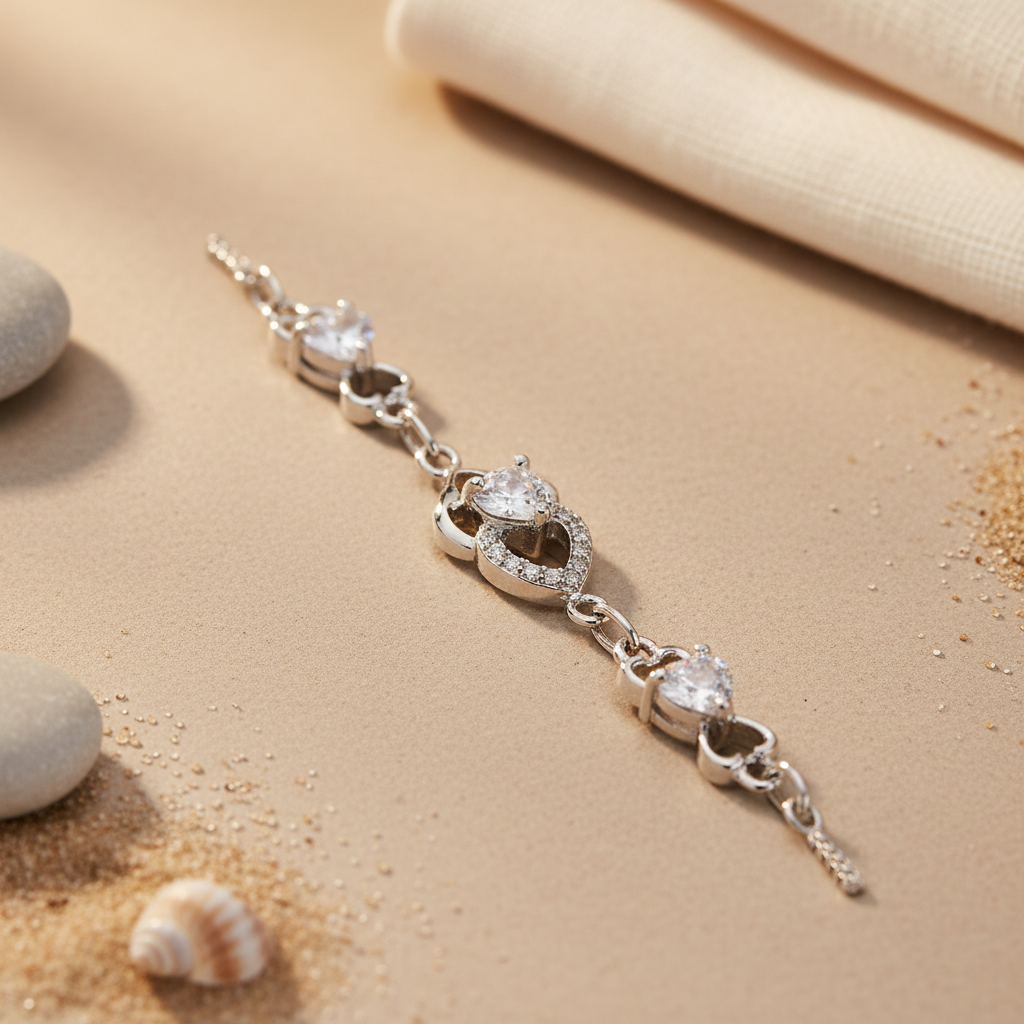 925 Silver Cubic Zirconia Bracelet | Women's Jewelry Gift