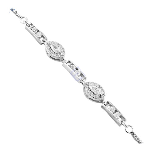 Silver Cubic Zirconia Bracelet for Women | Gift Jewelry