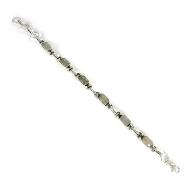 Silver Bracelet for Women | Stone Chain Bracelet | Daily Wear