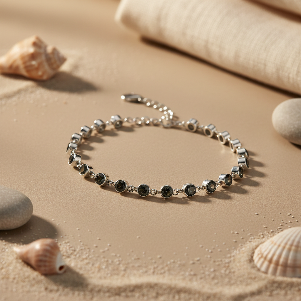 925 Silver Black Onyx Bracelet for Women | Daily Wear Jewelry