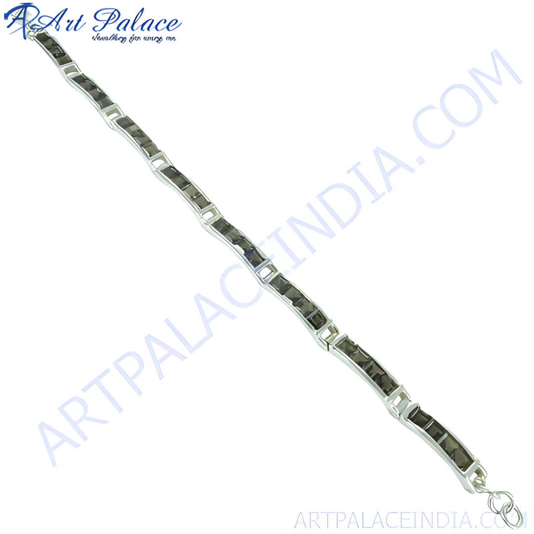 925 Silver Square Stone Bracelet | For Women | Daily Wear