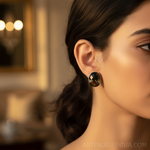 Load image into Gallery viewer, Silver Smoky Quartz Oval Stud Earrings | Women&#39;s Jewelry
