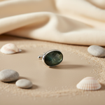 Load image into Gallery viewer, Silver Labradorite Cufflinks for Men | Formal Wear Jewelry
