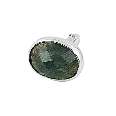 Silver Labradorite Cufflinks for Men | Formal Wear Jewelry