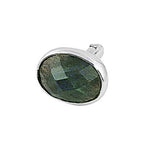 Load image into Gallery viewer, Silver Labradorite Cufflinks for Men | Formal Wear Jewelry
