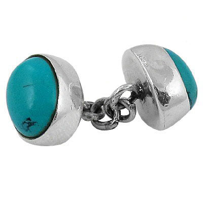 925 Sterling Silver Turquoise Cufflinks | Men's Jewelry Gift