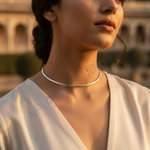 Load image into Gallery viewer, Silver Collar Necklace for Women | Minimalist Jewelry
