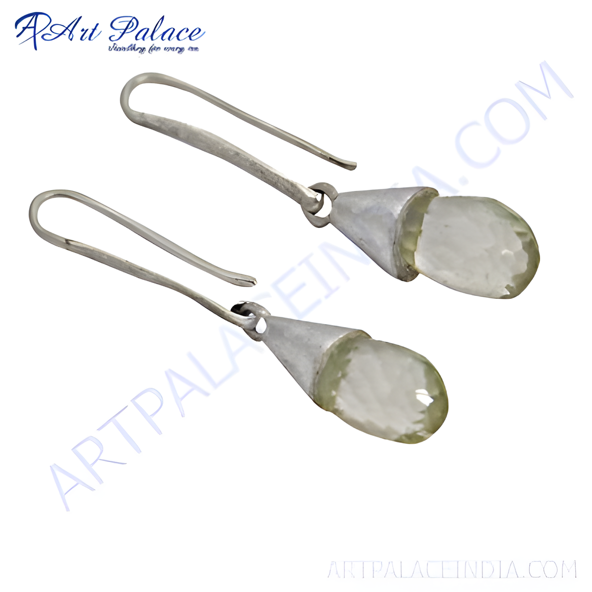 Sterling silver dangle earrings with teardrop shaped gemstones, perfect for any occasion