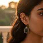 Load image into Gallery viewer, Emerald Earrings in 925 Sterling Silver | Women's Jewelry Gift
