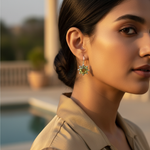 Load image into Gallery viewer, 925 Silver Peridot Drop Earrings for Women | Green Gemstone
