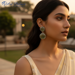 Load image into Gallery viewer, 925 Silver Green Gemstone Drop Earrings for Women | Gift
