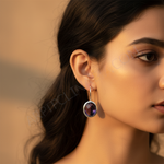 Load image into Gallery viewer, Silver Amethyst Drop Earrings for Women | Gemstone Jewelry
