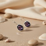 Load image into Gallery viewer, Silver Amethyst Drop Earrings for Women | Gemstone Jewelry
