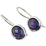 Load image into Gallery viewer, Silver Amethyst Drop Earrings for Women | Gemstone Jewelry
