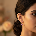 Load image into Gallery viewer, 925 Silver Pink Topaz Earrings for Women | Gemstone Jewelry
