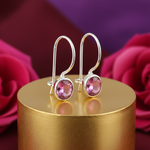 Load image into Gallery viewer, 925 Silver Pink Topaz Earrings for Women | Gemstone Jewelry
