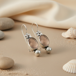 将图像加载到图库查看器中， 925 Silver Moonstone &amp; Pearl Drop Earrings for Women | Gift
