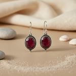 Load image into Gallery viewer, Ruby Earrings in 925 Silver | Gemstone Jewelry for Women
