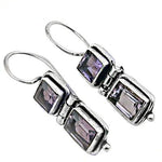 Load image into Gallery viewer, 925 Silver Amethyst Drop Earrings for Women | Gemstone Jewelry
