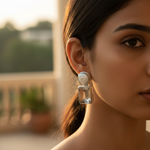 Load image into Gallery viewer, 925 Silver Pearl &amp; Quartz Earrings | Women's Elegant Jewelry

