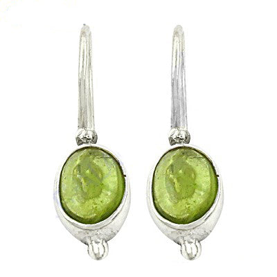 925 silver peridot drop earrings for women | green gemstone jewelry