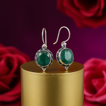Load image into Gallery viewer, 925 Silver Emerald Drop Earrings for Women | Gemstone Jewelry
