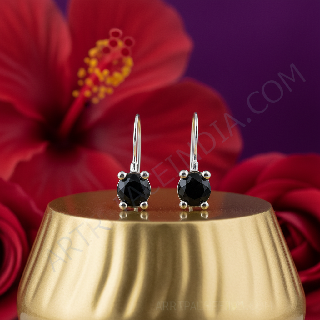 925 silver black onyx earrings | gemstone jewelry for women