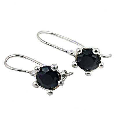 925 silver black onyx earrings | gemstone jewelry for women