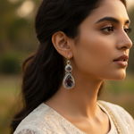 Load image into Gallery viewer, 925 Silver Amethyst Drop Earrings for Women | Gemstone Jewelry
