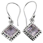 Load image into Gallery viewer, 925 Silver Amethyst Drop Earrings | Women's Jewelry Gift

