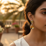 将图像加载到图库查看器中， 925纯银黄水晶水滴耳环（女士款）| 宝石首饰
