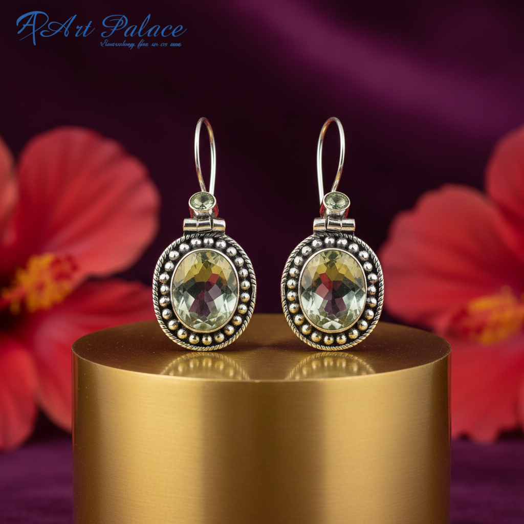 925 Silver Gemstone Drop Earrings for Women | Dangle Jewelry