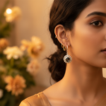 Load image into Gallery viewer, Pendientes colgantes de plata 925 con piedra negra para mujer | Joyas colgantes
