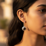 Load image into Gallery viewer, 925 Silver Black Stone Drop Earrings for Women | Dangle Jewelry
