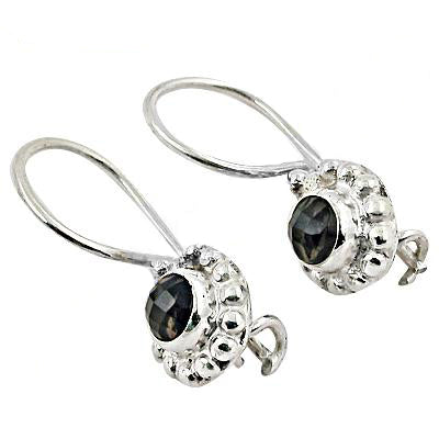 925 Silver Black Stone Drop Earrings for Women | Dangle Jewelry