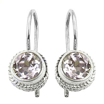 925 silver white topaz drop earrings for women | gift jewelry