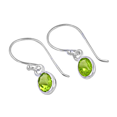 925 silver peridot drop earrings for women | dangle earrings