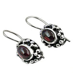 将图像加载到图库查看器中， 925 Silver Garnet Drop Earrings for Women | Gemstone Jewelry
