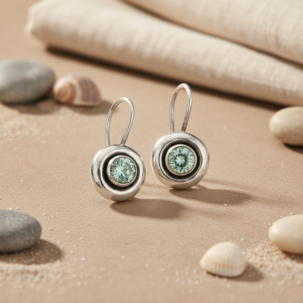 925 Silver Blue Topaz Earrings for Women | Dangle Jewelry